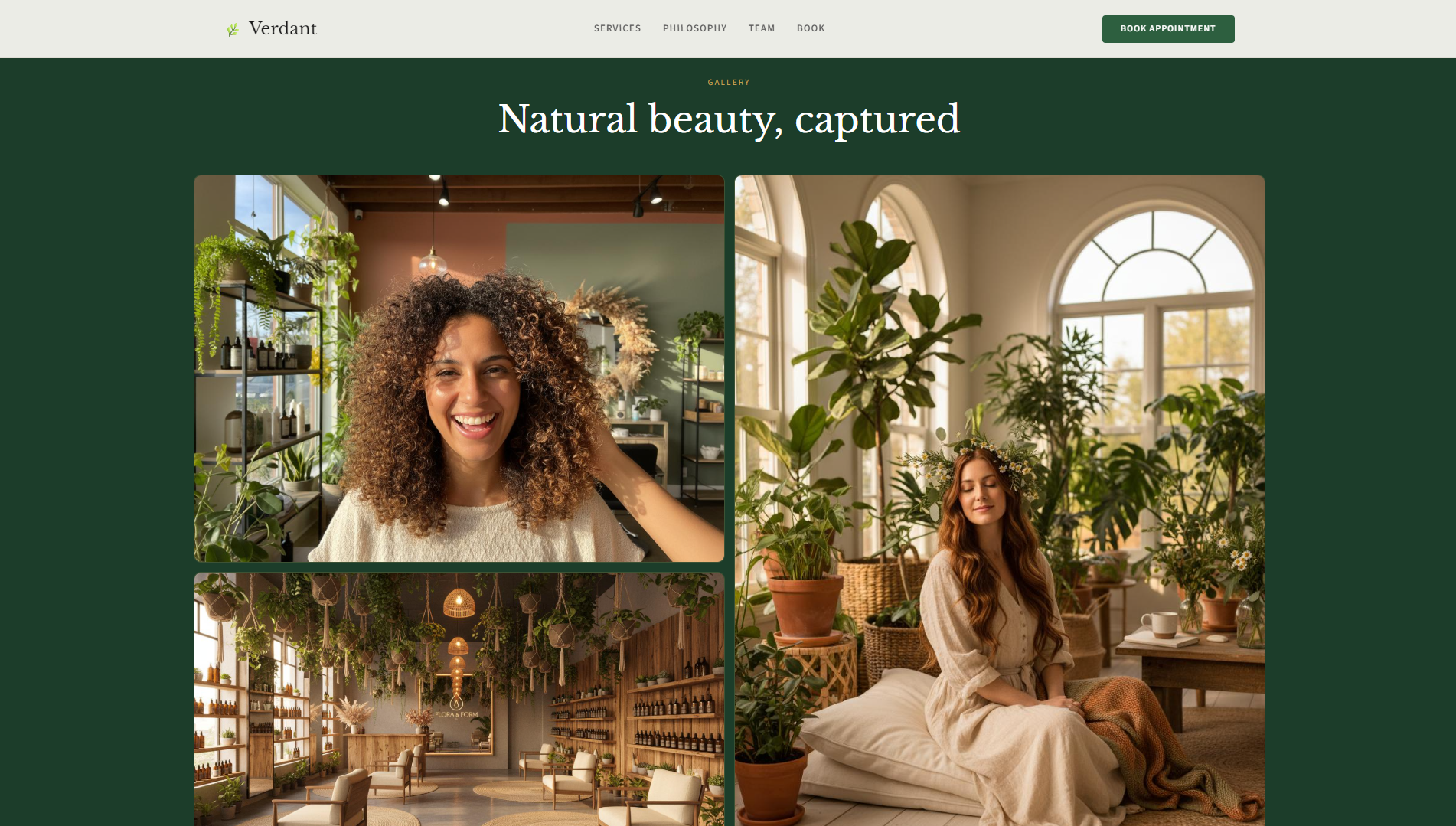 Verdant booking or final section screenshot